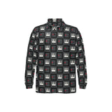 Piano Pattern Print Design 05 Men's Long Sleeve Polo Shirt