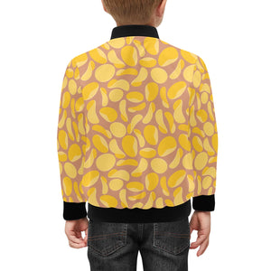 Potato Chips Pattern Print Design 01 Kids' Boys' Girls' Bomber Jacket