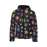 Colorful star pattern Kids' Boys' Girls' Padded Hooded Jacket