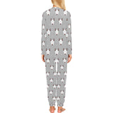 Bull Terrier Pattern Print Design 05 Women's All Over Print Pajama Set