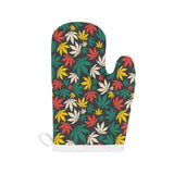 Canabis Marijuana Weed Pattern Print Design 02 Heat Resistant Oven Mitts