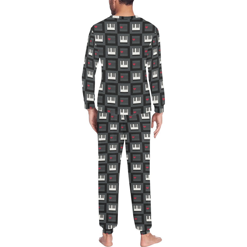 Piano Pattern Print Design 05 Men's All Over Print Pajama