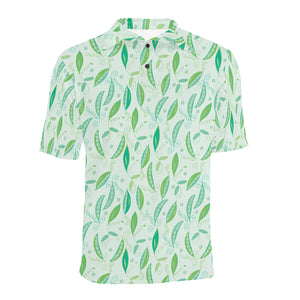 Green Peas Pattern Print Design 01 Men's All Over Print Polo Shirt