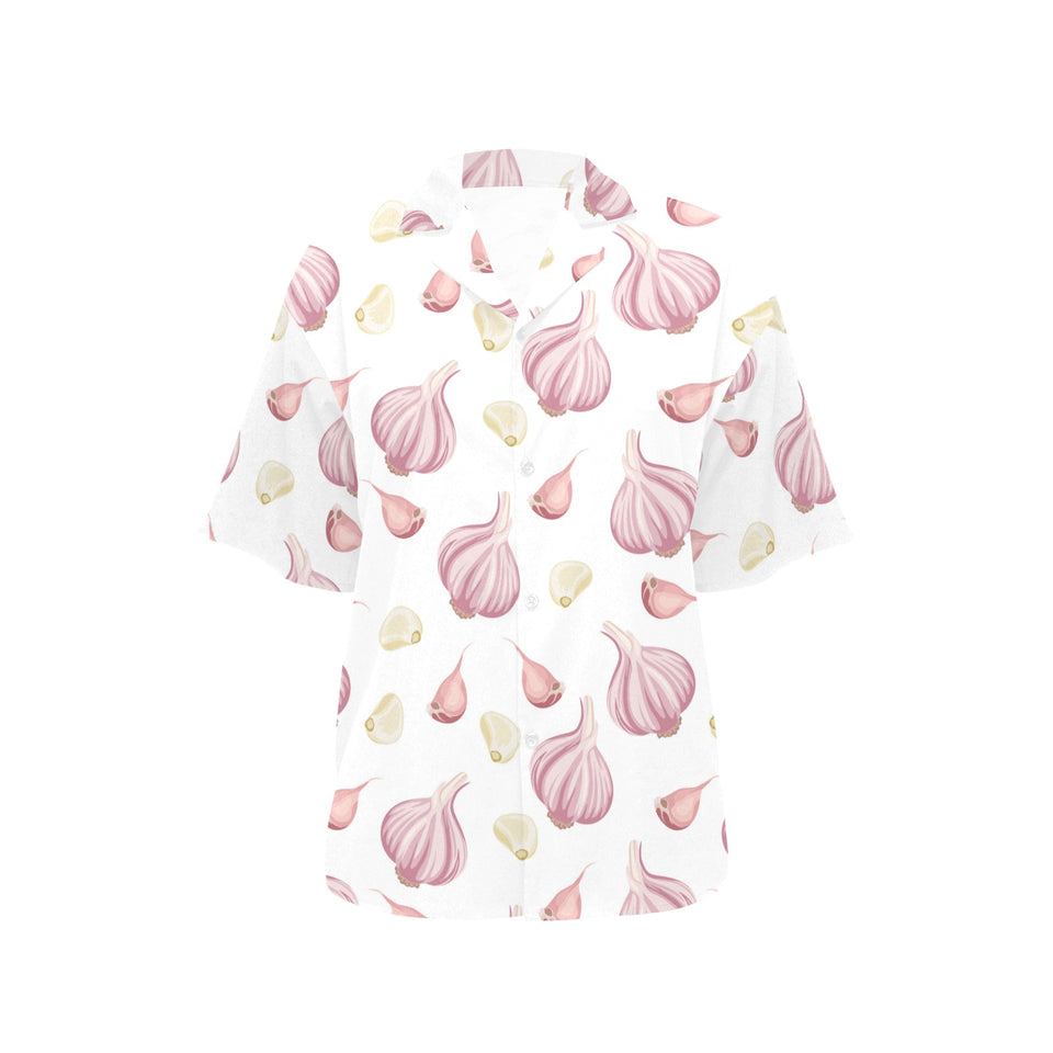 Garlic pattern Women's All Over Print Hawaiian Shirt