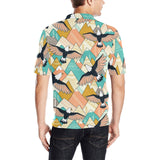 Eagle Pattern Print Design 02 Men's All Over Print Polo Shirt