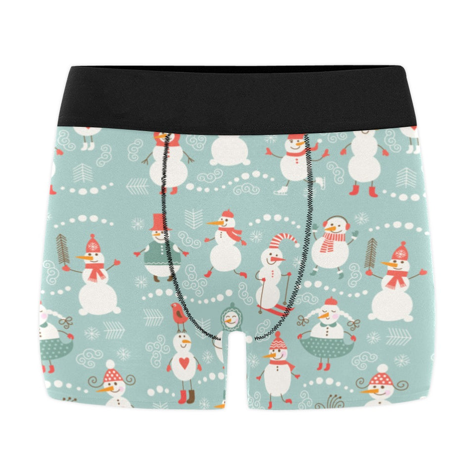 Cute snowman pattern Men's All Over Print Boxer Briefs Men's Underwear