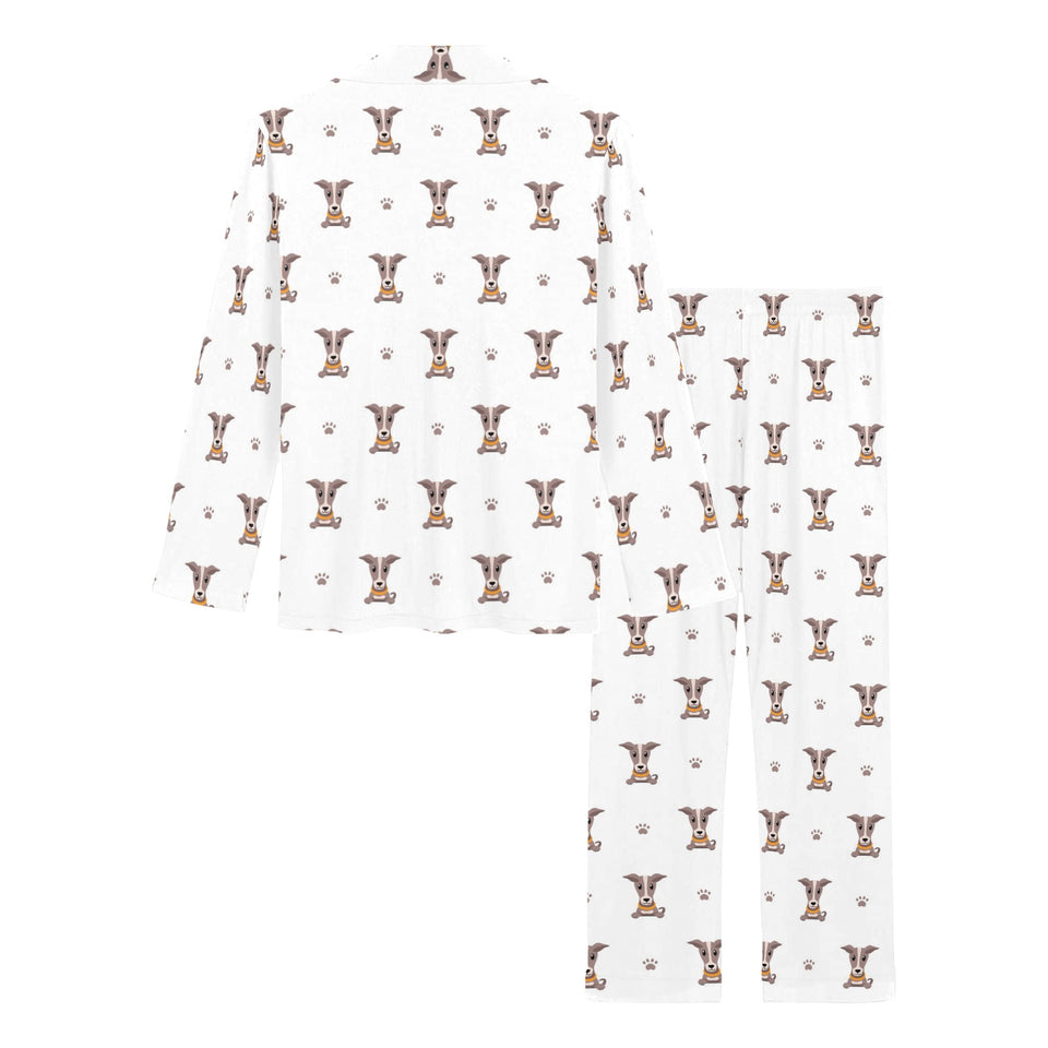 Greyhound Pattern Print Design 05 Women's Long Pajama Set