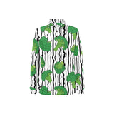 Cool Broccoli pattern Women's Long Sleeve Polo Shirt