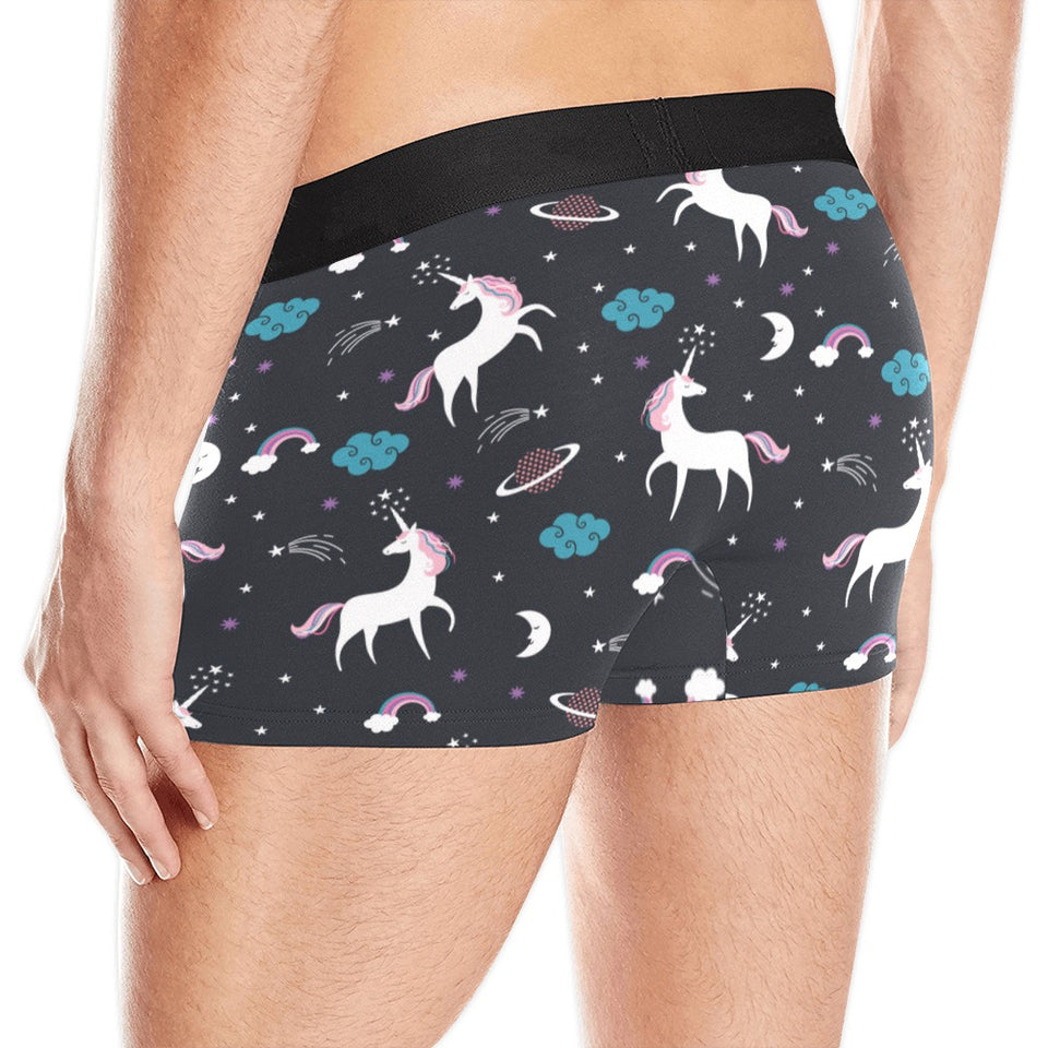 unicorn rainbows moon clound star pattern Men's All Over Print Boxer Briefs Men's Underwear