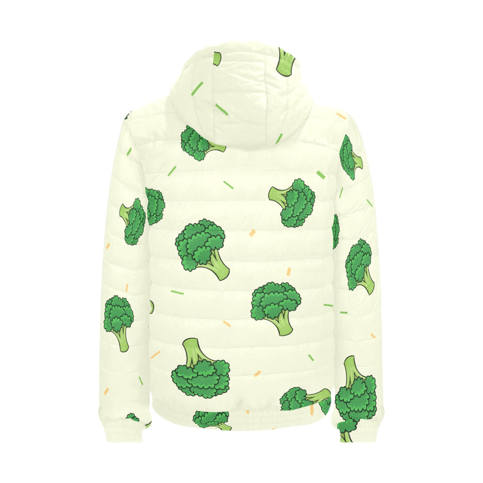Broccoli pattern Men's Padded Hooded Jacket