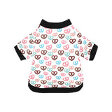 Pretzels Pattern Print Design 04 All Over Print Pet Dog Round Neck Fuzzy Shirt