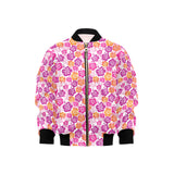 Hibiscus Pattern Print Design 01 Kids' Boys' Girls' Bomber Jacket