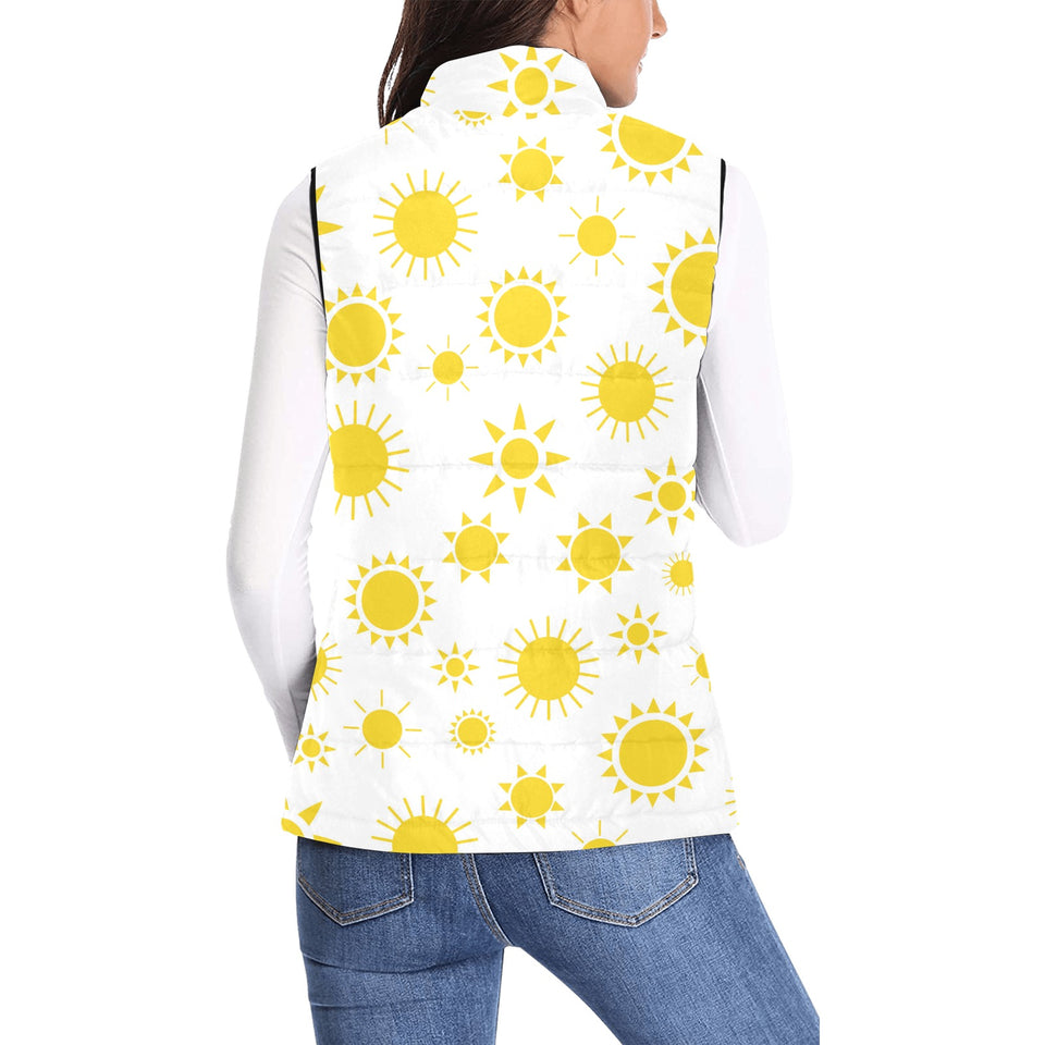 Sun pattern Women's Padded Vest