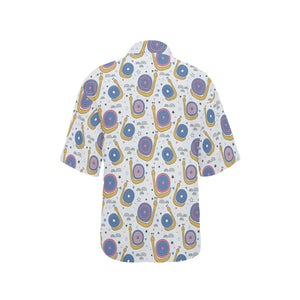 Snail Pattern Print Design 05 Women's All Over Print Hawaiian Shirt