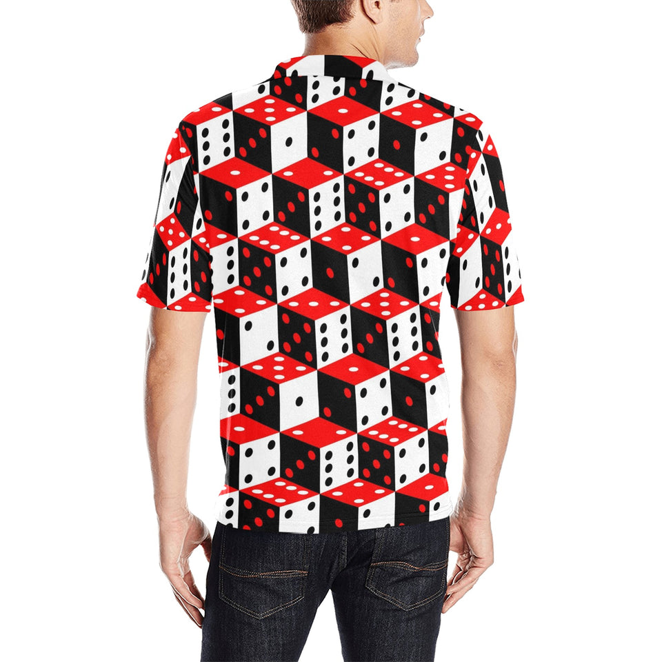 Dice Pattern Print Design 02 Men's All Over Print Polo Shirt
