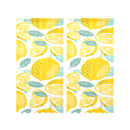 lemon design pattern Gauze Curtain