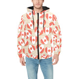 Canada Pattern Print Design 01 Men's Padded Hooded Jacket