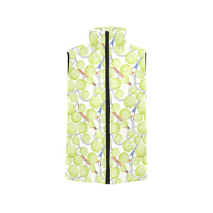 Tennis Pattern Print Design 01 Women's Padded Vest