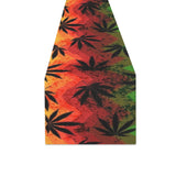 Canabis Marijuana Weed Pattern Print Design 03 Table Runner