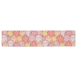 Pig Pattern Print Design 04 Table Runner