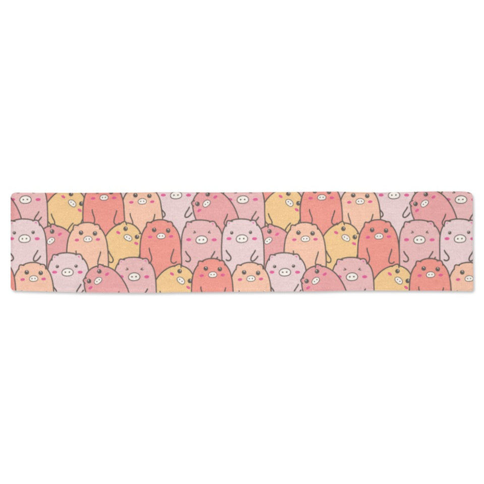 Pig Pattern Print Design 04 Table Runner