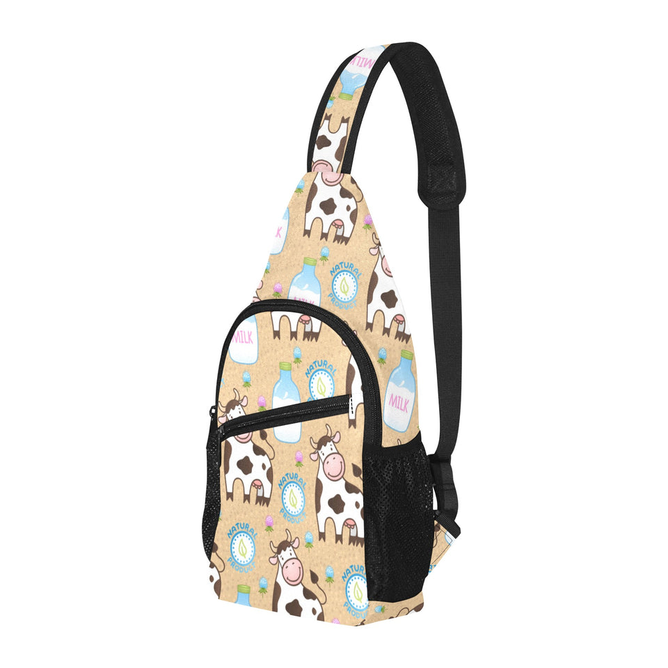 Cow bottle of milk pattern All Over Print Chest Bag