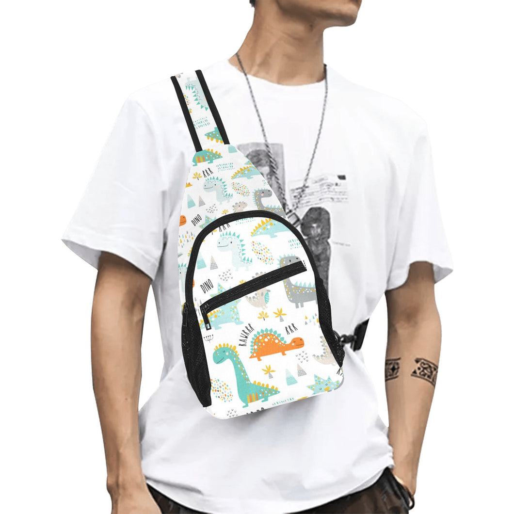 Cute funny kids dinosaurs pattern All Over Print Chest Bag