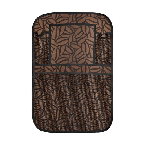 coffee bean pattern Car Seat Back Organizer