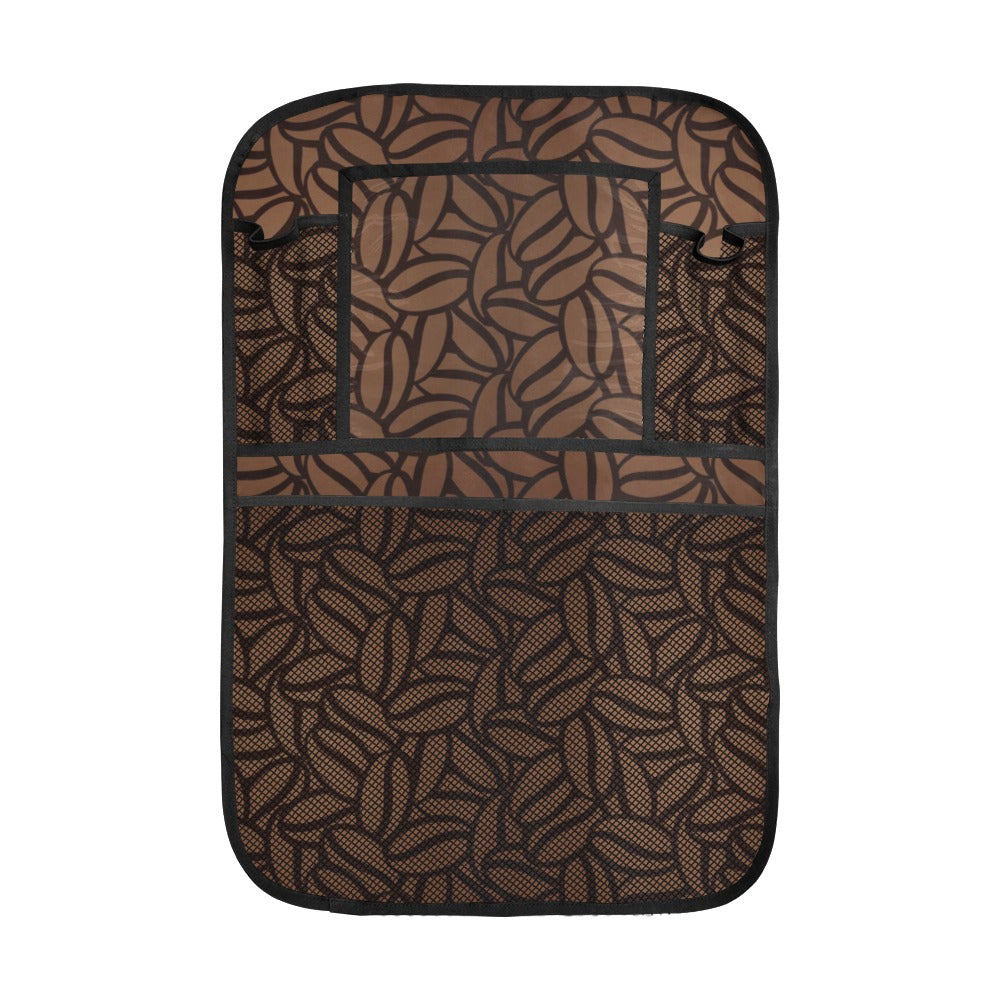 coffee bean pattern Car Seat Back Organizer