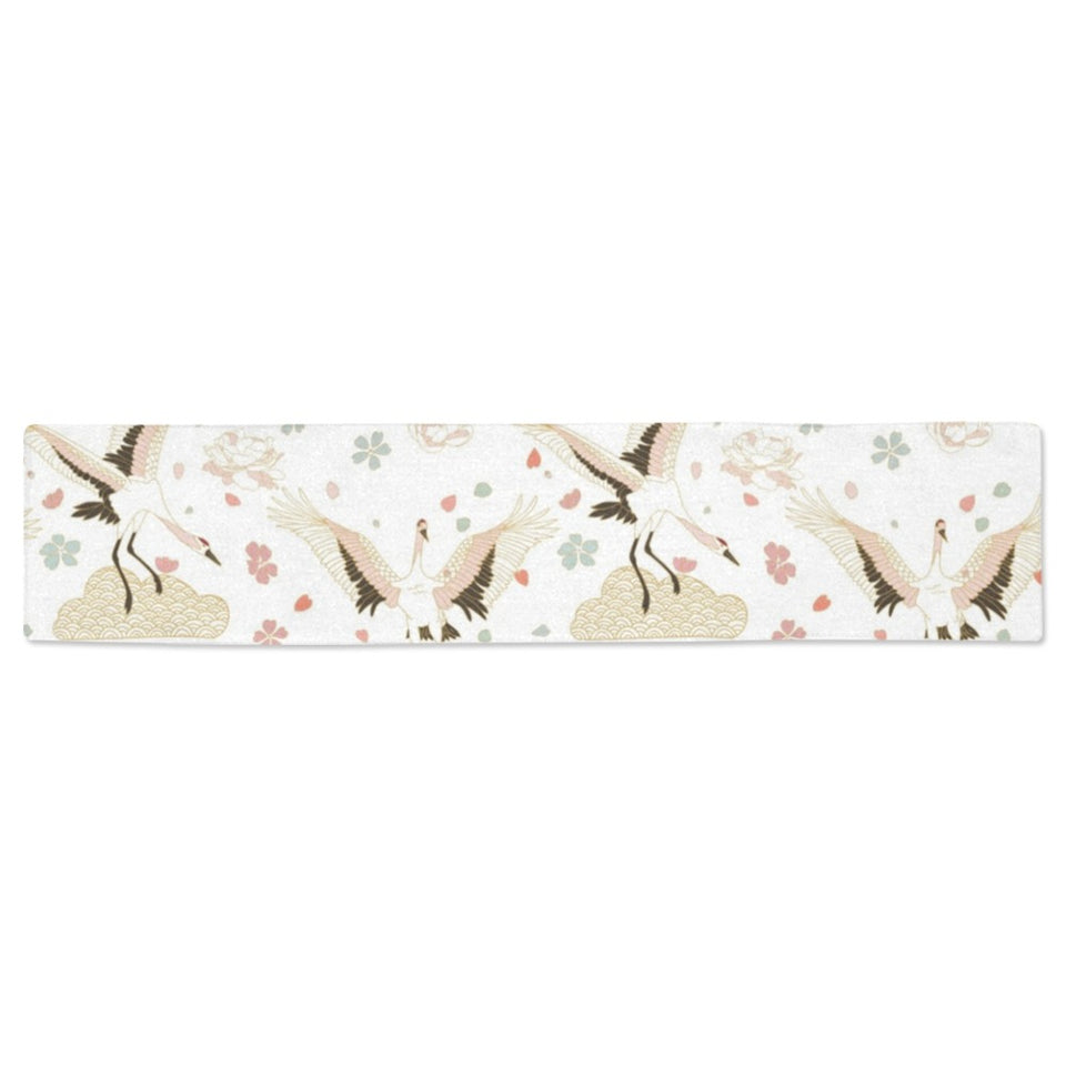 Beautiful Japanese cranes pattern Table Runner