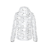 Bull Terrier Pattern Print Design 01 Women's Padded Hooded Jacket