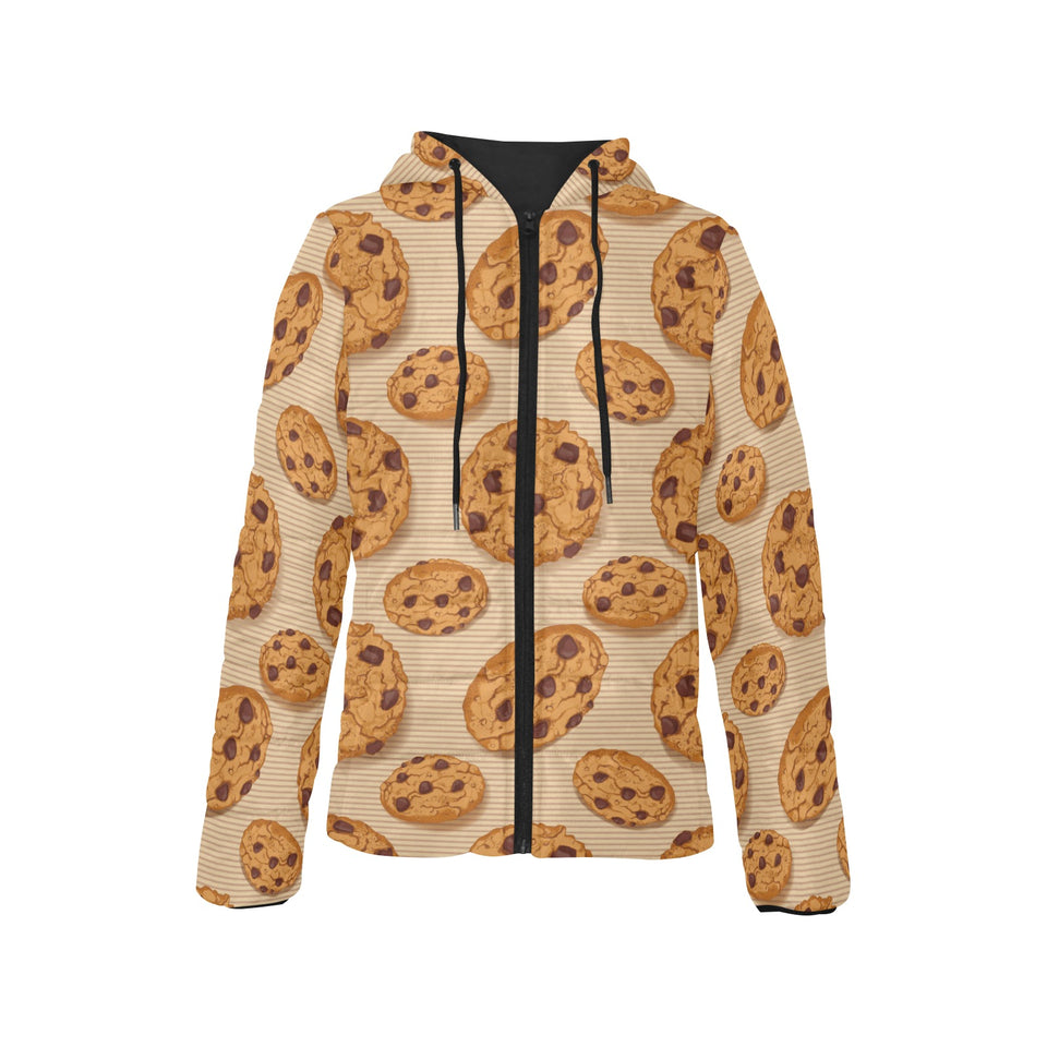 Cookie pattern Women's Padded Hooded Jacket