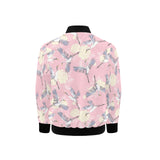 Japanese crane rose pattern Kids' Boys' Girls' Bomber Jacket