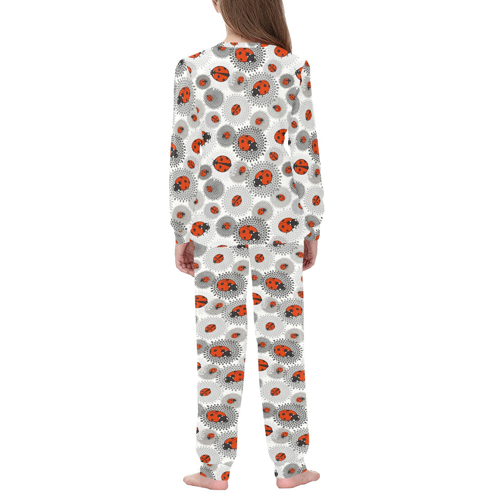 Ladybug Pattern Print Design 05 Kids' Boys' Girls' All Over Print Pajama Set