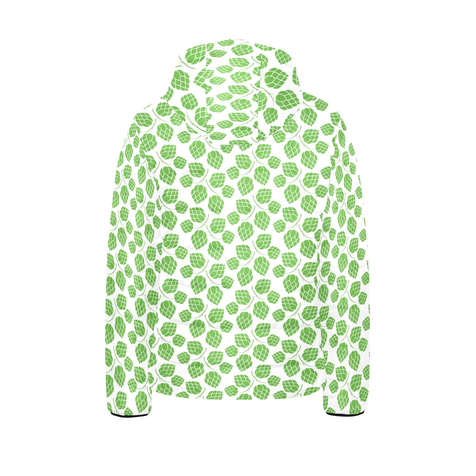 Hop pattern background Kids' Boys' Girls' Padded Hooded Jacket