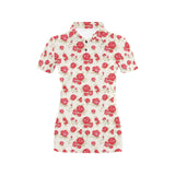 Rose Pattern Print Design 01 Women's All Over Print Polo Shirt