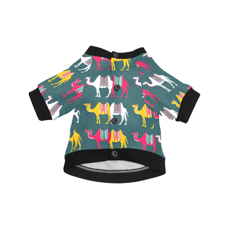 Camel pattern All Over Print Pet Dog Round Neck Fuzzy Shirt