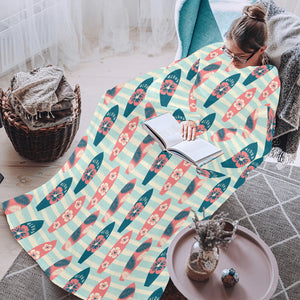 Surfboard Pattern Print Design 02 Blanket Robe with Sleeves