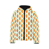 Carrot Pattern Print Design 03 Kids' Boys' Girls' Padded Hooded Jacket