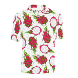 dragon fruits white background Men's All Over Print Polo Shirt