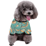 cute brown sea otters ornamental seaweed corals gr All Over Print Pet Dog Round Neck Fuzzy Shirt