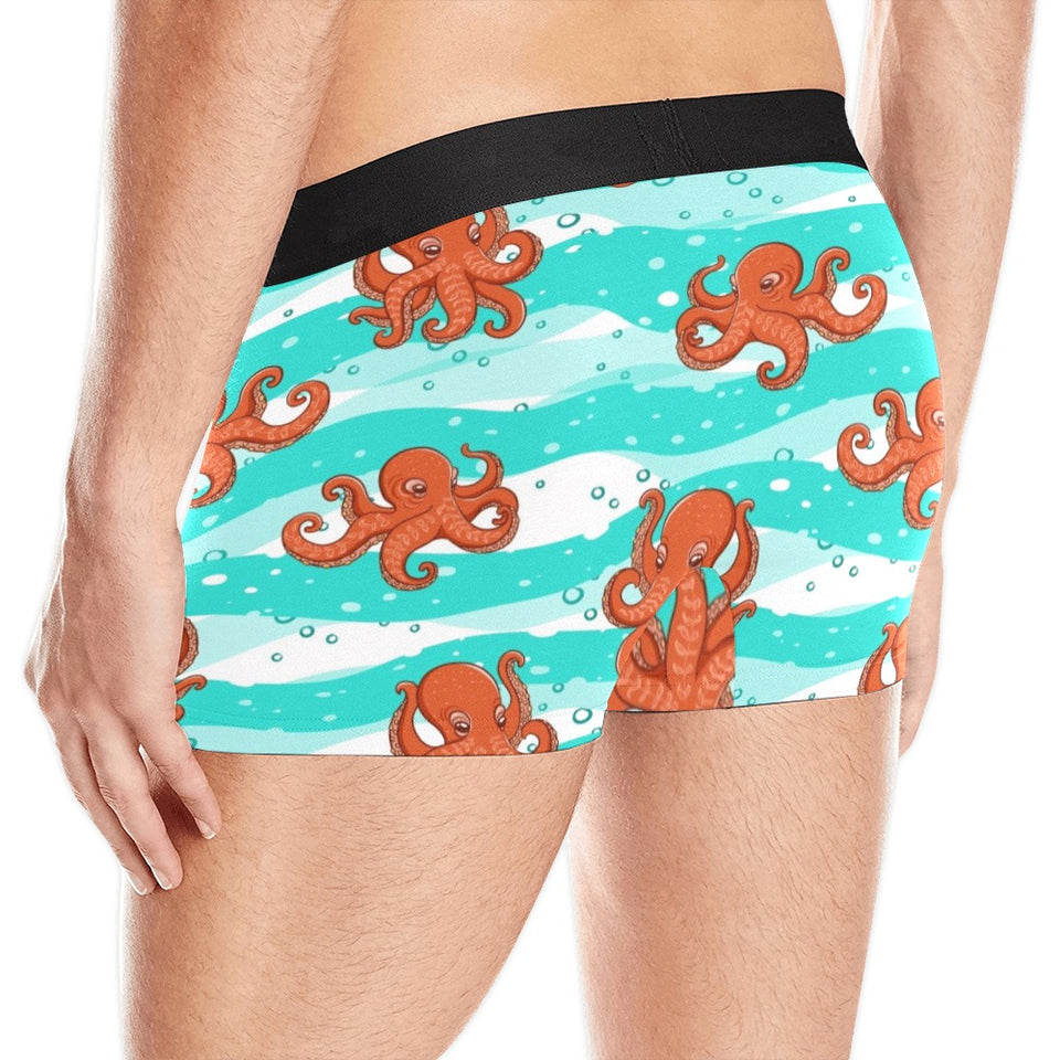 Octopuses sea wave background Men's All Over Print Boxer Briefs Men's Underwear