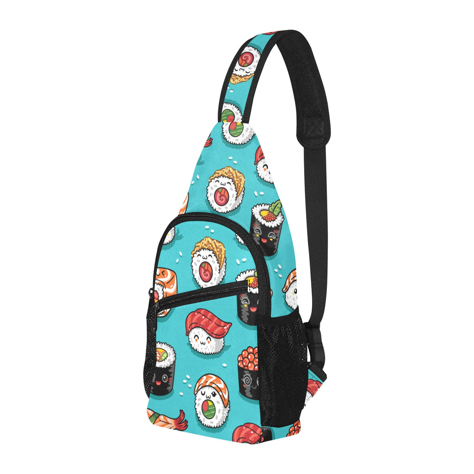 Cute sushi pattern All Over Print Chest Bag