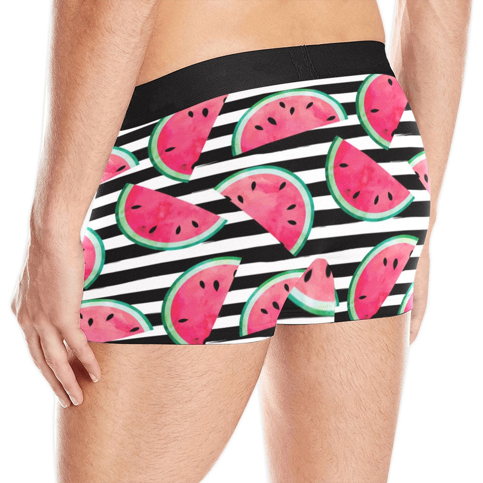 Watercolor paint textured watermelon pieces Men's All Over Print Boxer Briefs Men's Underwear