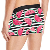 Watercolor paint textured watermelon pieces Men's All Over Print Boxer Briefs Men's Underwear