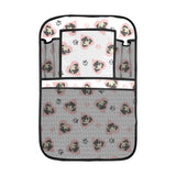 Cute pugs pink heart paw pattern Car Seat Back Organizer