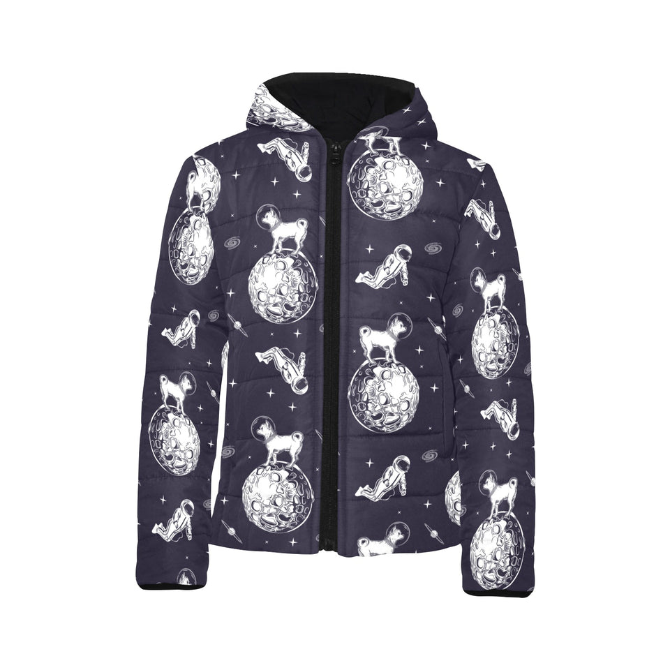 Chihuahua space helmet. astronaut pattern Kids' Boys' Girls' Padded Hooded Jacket