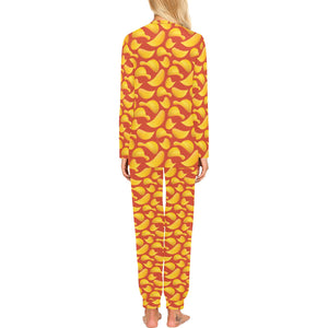 Potato Chips Pattern Print Design 05 Women's All Over Print Pajama Set