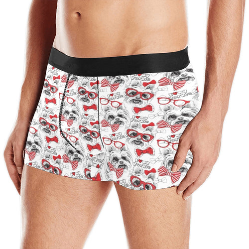 Yorkshire Terrier Pattern Print Design 04 Men's All Over Print Boxer Briefs Men's Underwear