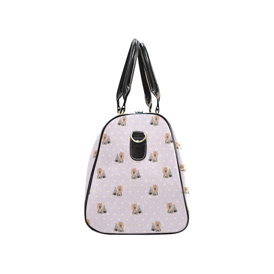 Yorkshire Terrier Pattern Print Design 02 Travel Bag